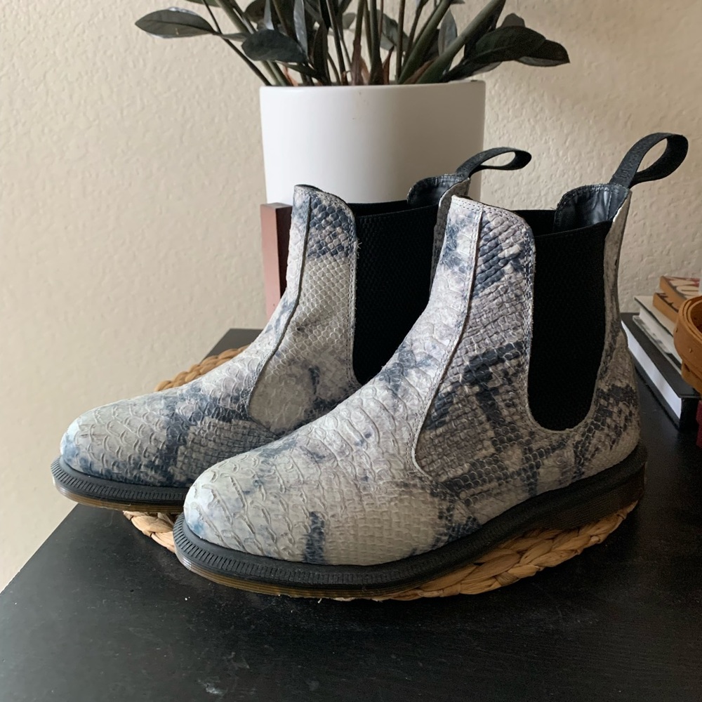 Dr Martens Flora Snakeskin Chelsea Boot